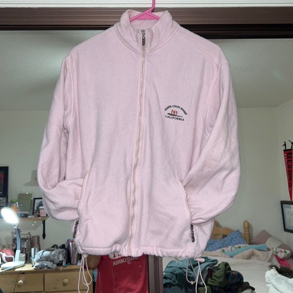 Pink Santa Cruz wharf zip up